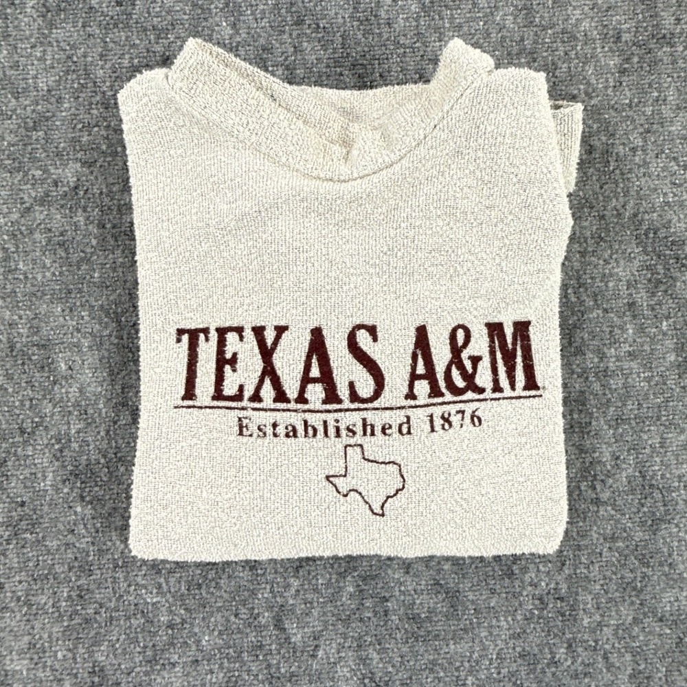Woolly Threads Texas A&M Aggies Sweatshirt Mens Medium Gray Made USA College